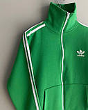 Чоловіча флісова кофта на змійці Adidas M921 зелена, фото 4