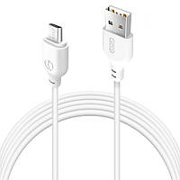 Интерфейсный кабель USB-microUSB 2m XO NB103 White