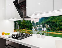 Наклейка на кухонный фартук 60 х 200 см с защитной ламинацией Горные водопады (БП-s_pr1695)