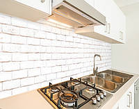 Наклейка на кухонный фартук 60 х 250 см с защитной ламинацией Кирпичная стена светлая (БП-s_tx288-1)