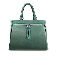 М'яка зелена жіноча сумка шкіряна 8782-9, фото 1
