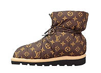 Женские зимние ботинки Louis Vuitton Pillow Boots 32111 коричневые