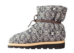 Жіночі зимові черевики Louis Vuitton Pillow Boots 32112 сірі