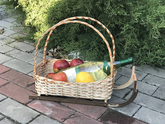 Новорічна подарункова корзина «Санчата", фото 1
