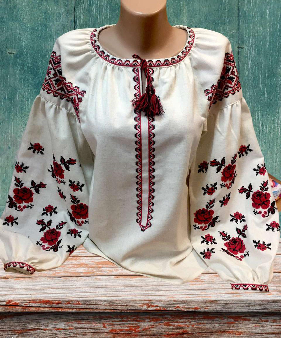 Пошита заготовка жіночої вишиванки 190-ПЖС, фото 1