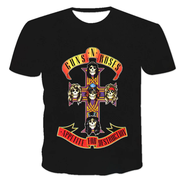 Футболка чорна LOYS рок GUNS N` ROSES Harajiky XS