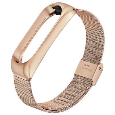 Ремінець до фітнес браслета BeCover Metal для Xiaomi Mi Band 3/4 Rose Gold (704654), фото 1