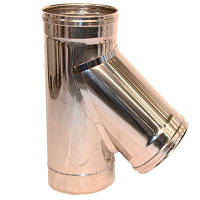 Трійник 45 нерж товщина 0.6 мм Ø110 Версія Люкс