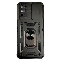 PC + TPU чехол Armor Camshield для Samsung Galaxy M12 (на самсунг м12) черный