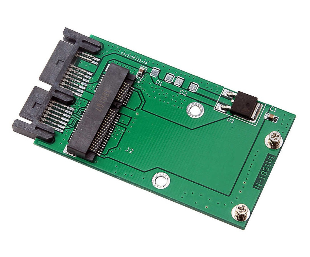 Переходник micro SATA 1.8" HDD на mSATA mini PCIe SSD (7+7+2pin) - фото 1 - id-p1522789810