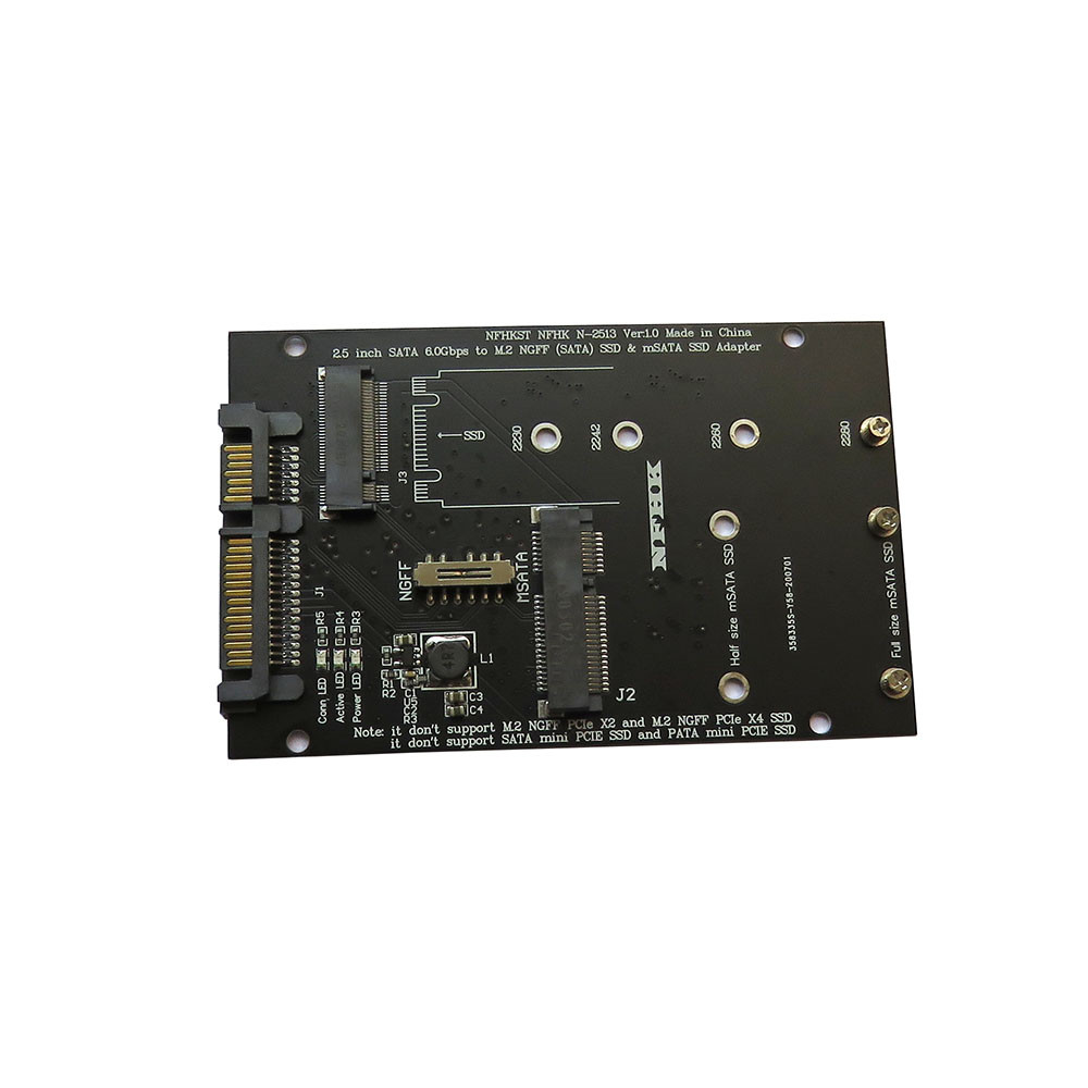 Универсальный адаптер NGFF M.2 / mSATA SSD to 2.5" SATA3 (N-2513) NFHK - фото 3 - id-p1522789859