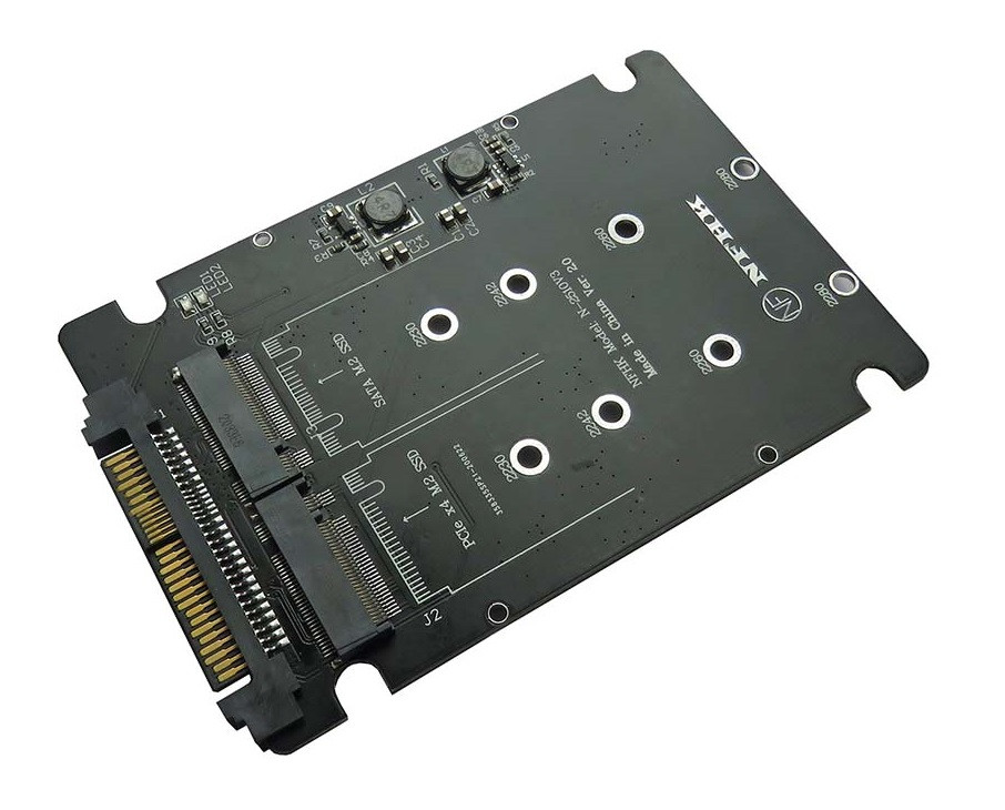 Адаптер M.2 SSD x2 на U.2 2в1 M.2 NVME и Sata-Bus NFHK - фото 1 - id-p1522789894