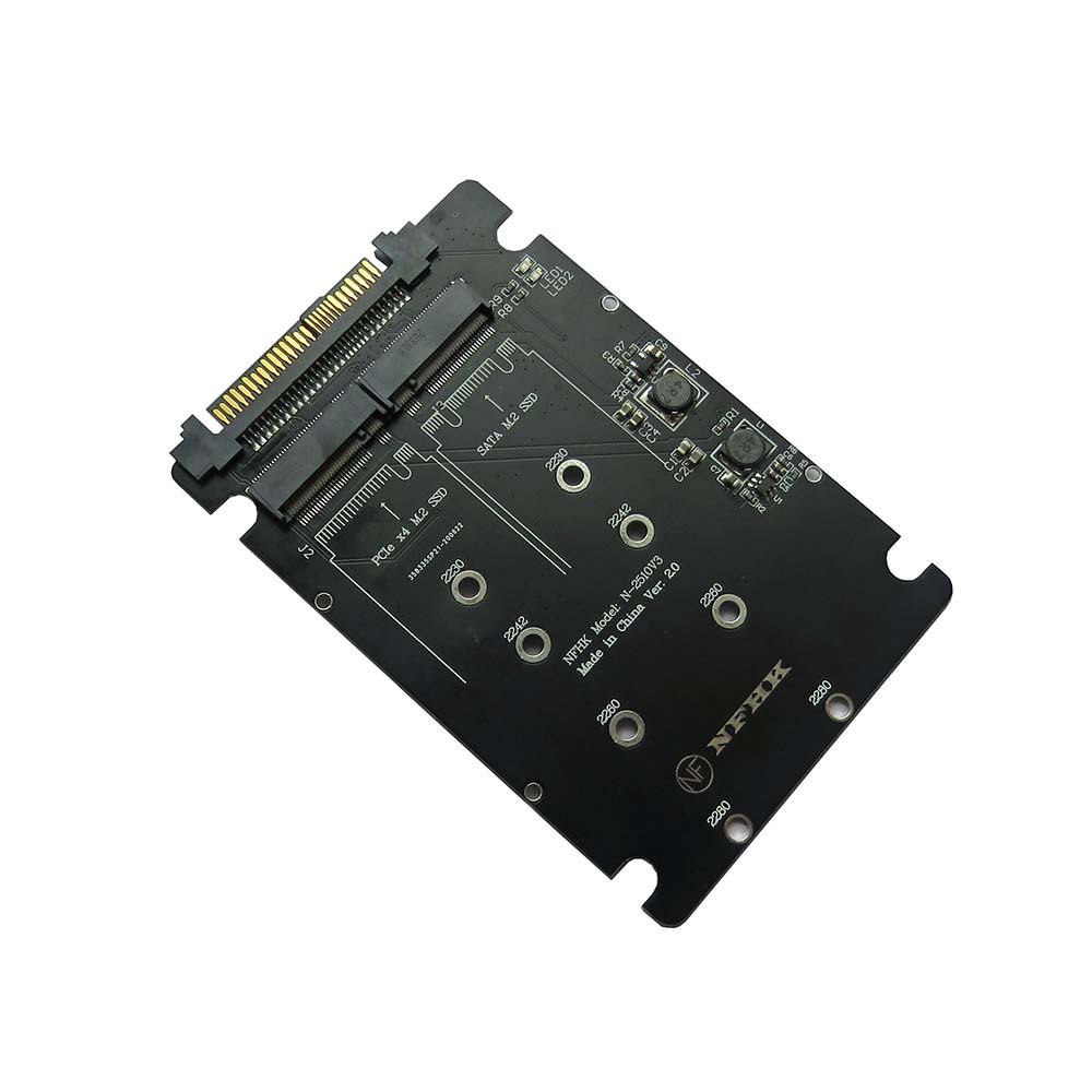 Адаптер M.2 SSD x2 на U.2 2в1 M.2 NVME и Sata-Bus NFHK - фото 2 - id-p1522789894