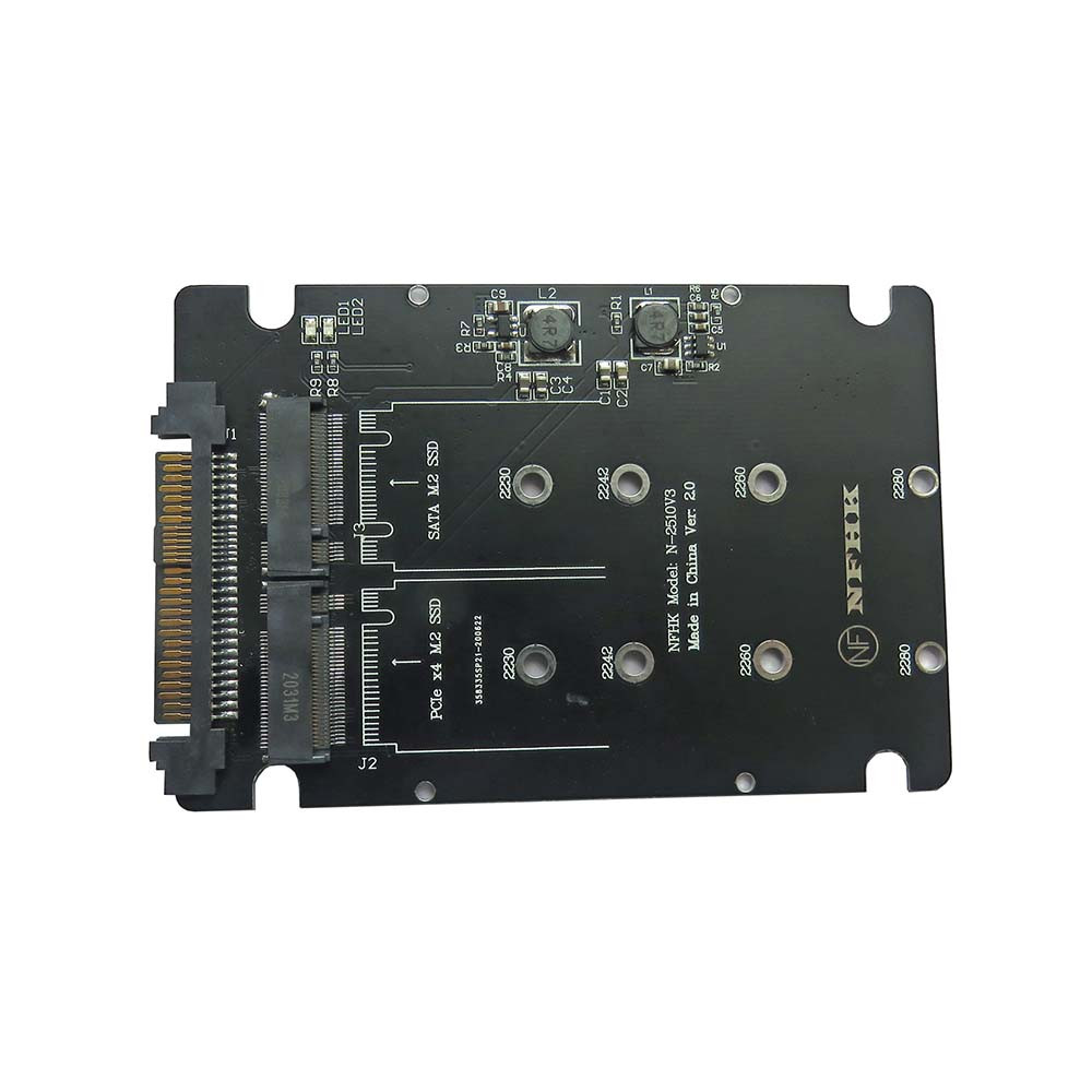 Адаптер M.2 SSD x2 на U.2 2в1 M.2 NVME и Sata-Bus NFHK - фото 3 - id-p1522789894