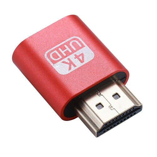 Эмулятор монитора HDMI Заглушка Поддержка до (3840х2160) 4K RED (ID ...