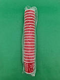 Гофрований червоний стакан одноразовий Маестро об'єм 110 мл 20 шт/уп., фото 8
