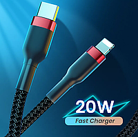 Кабель для швидкого заряджання iPhone PD Type-C - Lightning 1м. Зарядний зарядка кабель шнур на айфон лайтнінг A1R