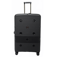 Большой чемодан Airtex 246 из полипропилена Франция black