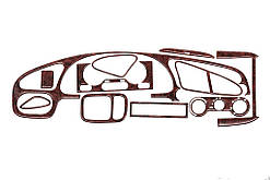 Накладки на панель Алюміній для Chevrolet Lanos 1998-2017 рр