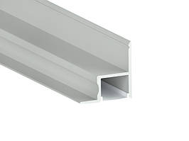 Алюмінієвий профіль для світлодіодної стрічки АЛ-25 2 метра анодований кутовий одностороннє світло ДСП LEDUA