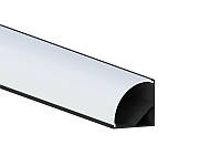 Алюмінієвий профіль для світлодіодної стрічки АЛ-06 2 метра чорний кутовий LEDUA