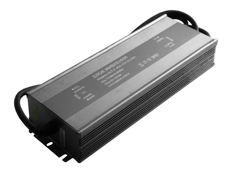 Блок живлення 400W IP67 12V 2 роки гарантії