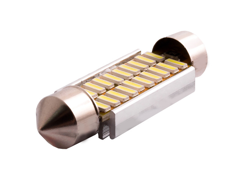 Світлодіодна авто лампа S85-41mm-20smd 3014 обманка білий 12V LEDUA