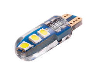 Світлодіодна авто лампа T10-3030-6smd силікон 1.5W білий 12V LEDUA