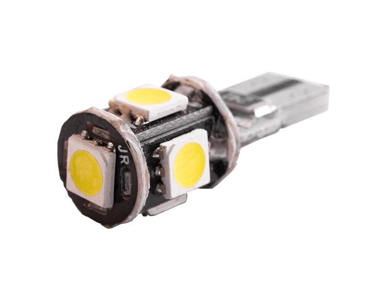 Світлодіодна авто лампа T10-5050-5smd обманка білий 12V LEDUA