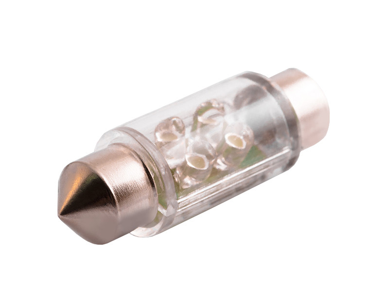Світлодіодна авто лампа S10-36mm-4pcs круглий LED білий 12V LEDUA - фото 1 - id-p1522852970