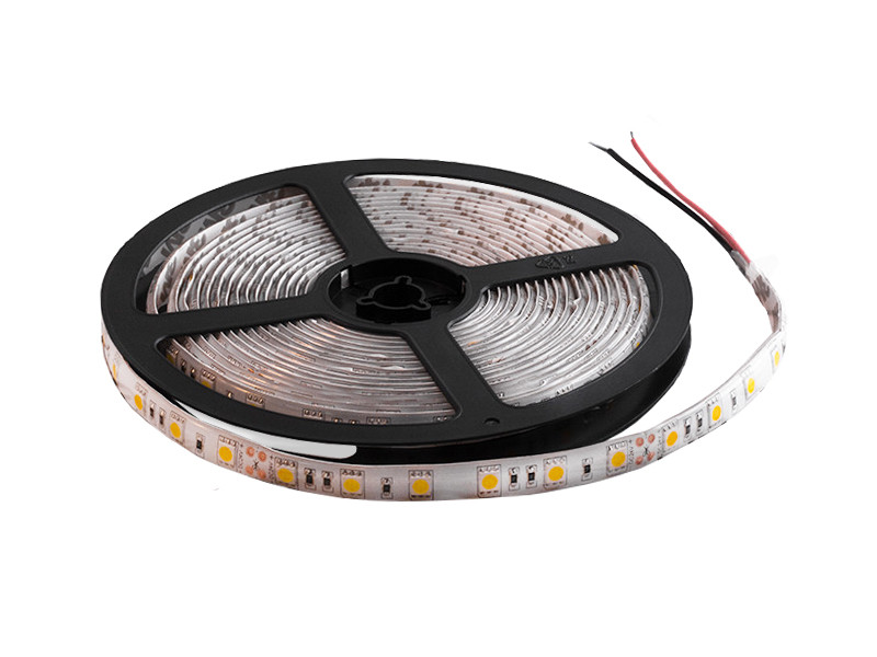 Світлодіодна стрічка 5050-60led-10mm-24V, IP65 тепло-білий
