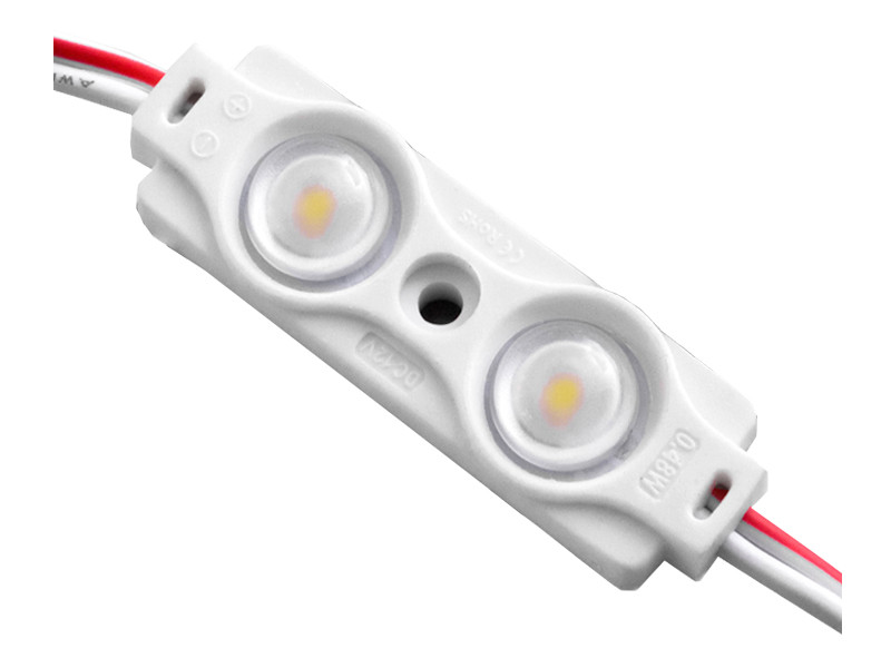 Світлодіодні модулі 2835-2smd 12V IP65 з лінзою білий