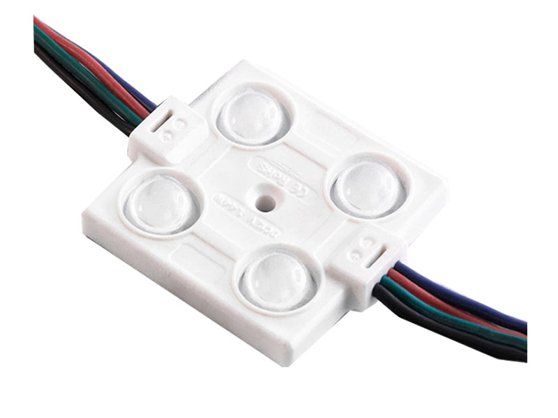 Світлодіодні модулі 5050-4smd 12V IP65 лінза RGB