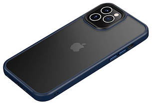 Чохол-накладка Metal Buttons для iPhone12/12 Pro 6.1" Синій (083935), фото 3
