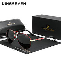 Фирменные солнцезащитные очки Авиаторы с поляризованными линзами N7899 KINGSEVEN DESIGN