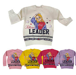 Світшот зимовий теплий для дівчинки, малюнок Дівчинка в окулярах, Narmini