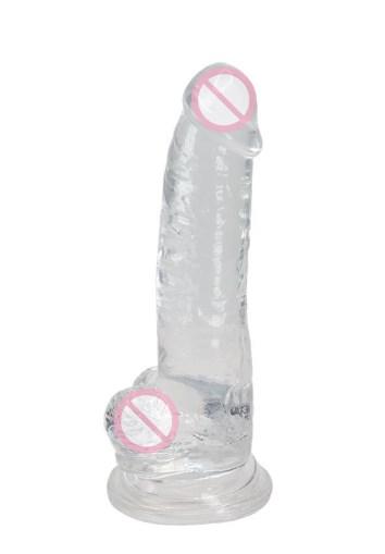 Фалоімітатор з мошонкою, на присоску - Alive Jelly Dildo Torrent, діаметр 4.5 см, довжина 20,6 см
