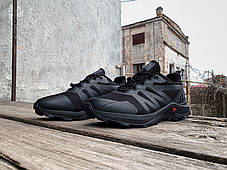 Чоловічі утеплені кросівки Salomon Supercross чорні на флісі, фото 2