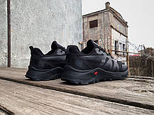 Чоловічі утеплені кросівки Salomon Supercross чорні на флісі, фото 5