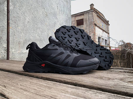Чоловічі утеплені кросівки Salomon Supercross чорні на флісі, фото 1