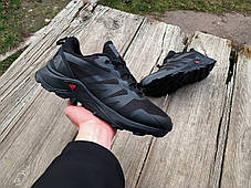 Чоловічі утеплені кросівки Salomon Supercross чорні на флісі, фото 3