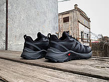 Чоловічі утеплені кросівки Salomon Supercross чорні з сірим на флісі, фото 5