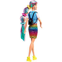 Оригінал Лялька Барбі Веселковий леопард Barbie Leopard Rainbow Hair Mattel GRN81, фото 7