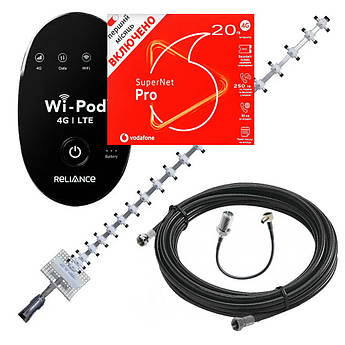 4G комплект WiFi роутер ZTE WD670 + антена Стріла-2 21 dBi + Vodafone SuperNet Pro