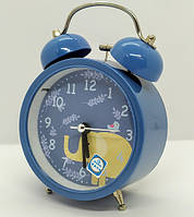 Годинник будильник із малюнком синій