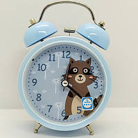 Будильник годинник з малюнком блакитний, фото 1