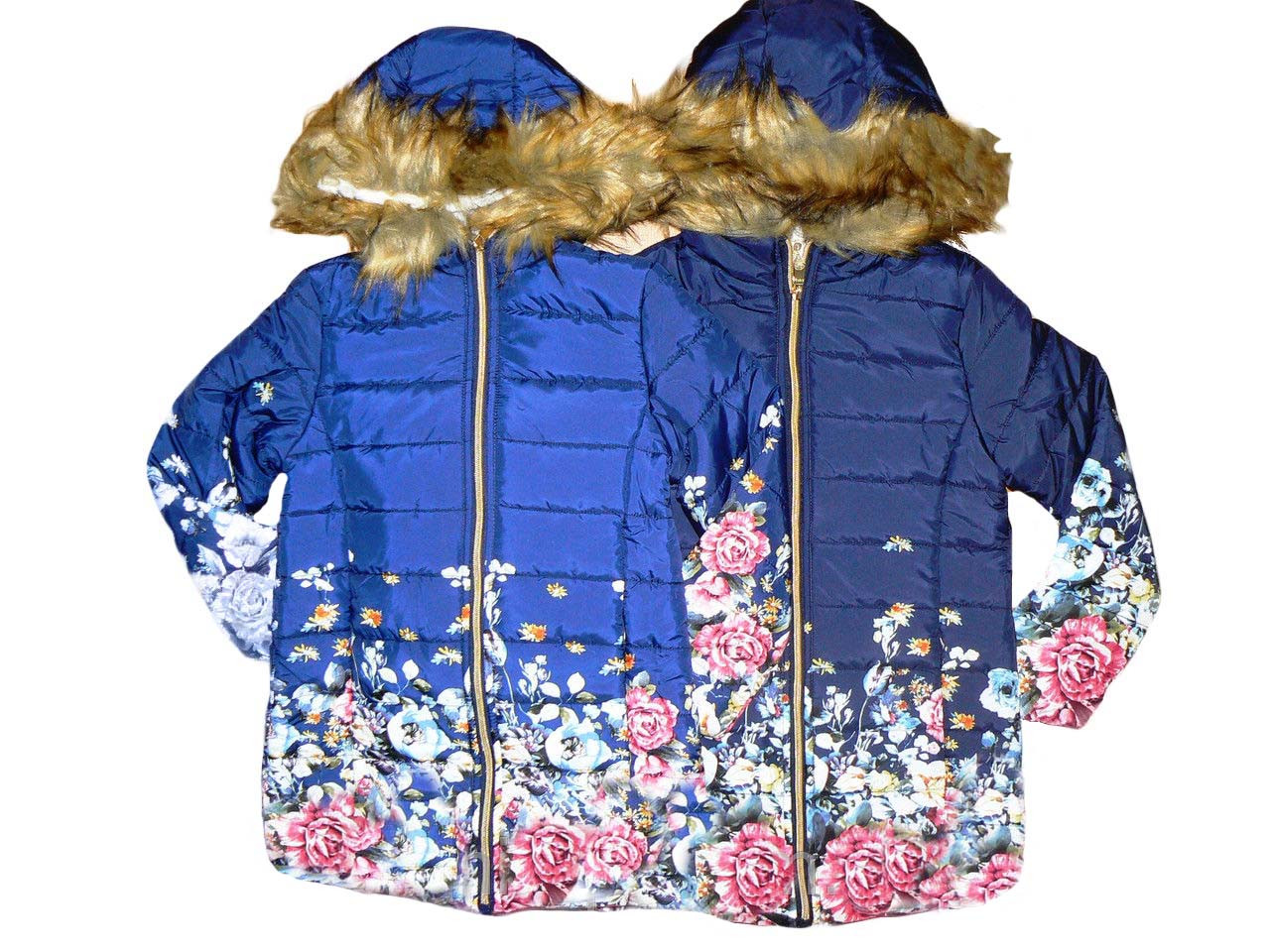 Куртка для дівчаток на хутрі, розміри 4 роки (синя), F&D, арт. YY-2934