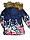 Куртка для дівчаток на хутрі, розміри 4 роки (синя), F&D, арт. YY-2934, фото 3