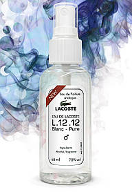Міні-парфум чоловічий Lacoste eau de lacoste L.12.12 Blanc - Pure, 68 мл