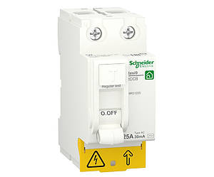 2p 25A, 30mA, тип AC, Пристрій захисного відключення (ПЗВ) Schneider Electric, Resi9, R9R51225